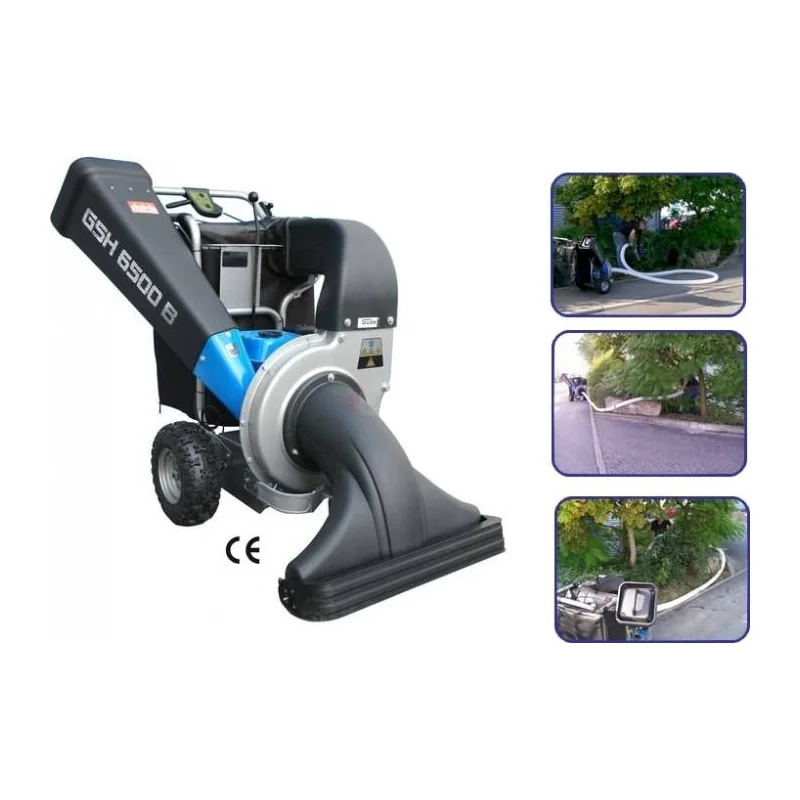 Aspirateur broyeur thermique mobile 6,5 cv pour feuilles mortes