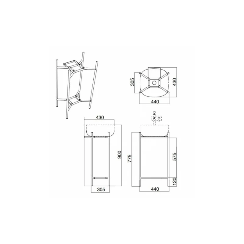 Ensemble complet laila console+vasque+miroir-div1 — vue 4