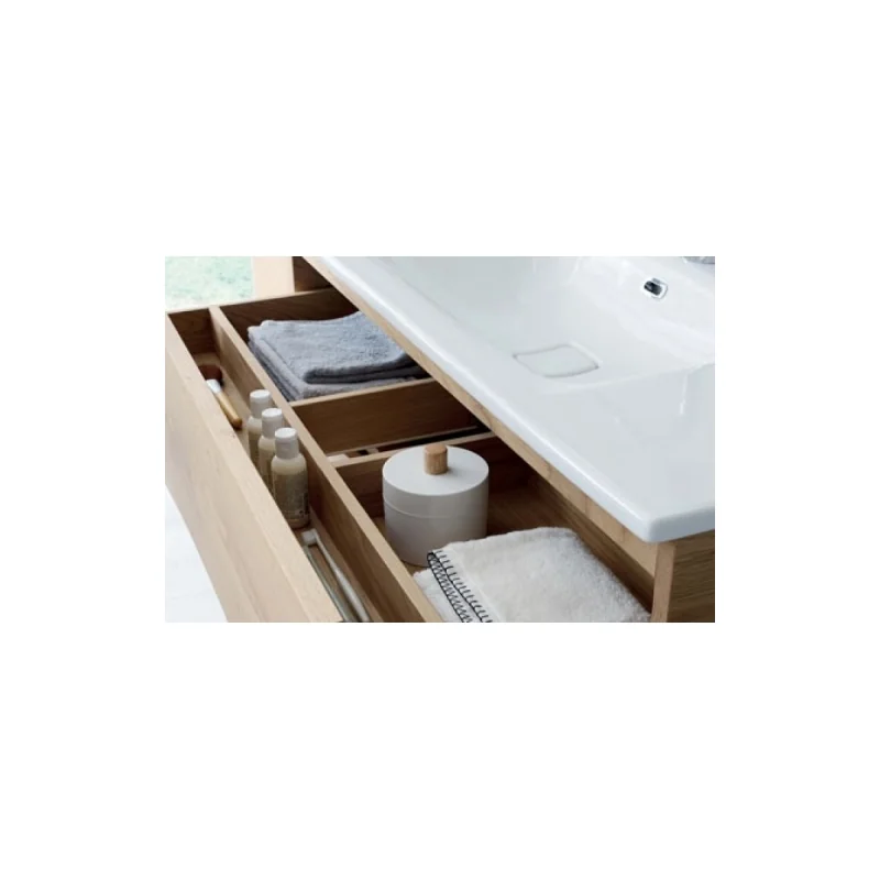 Ensemble meuble salle de bain sherwood chêne vieilli 100 cm — vue 2