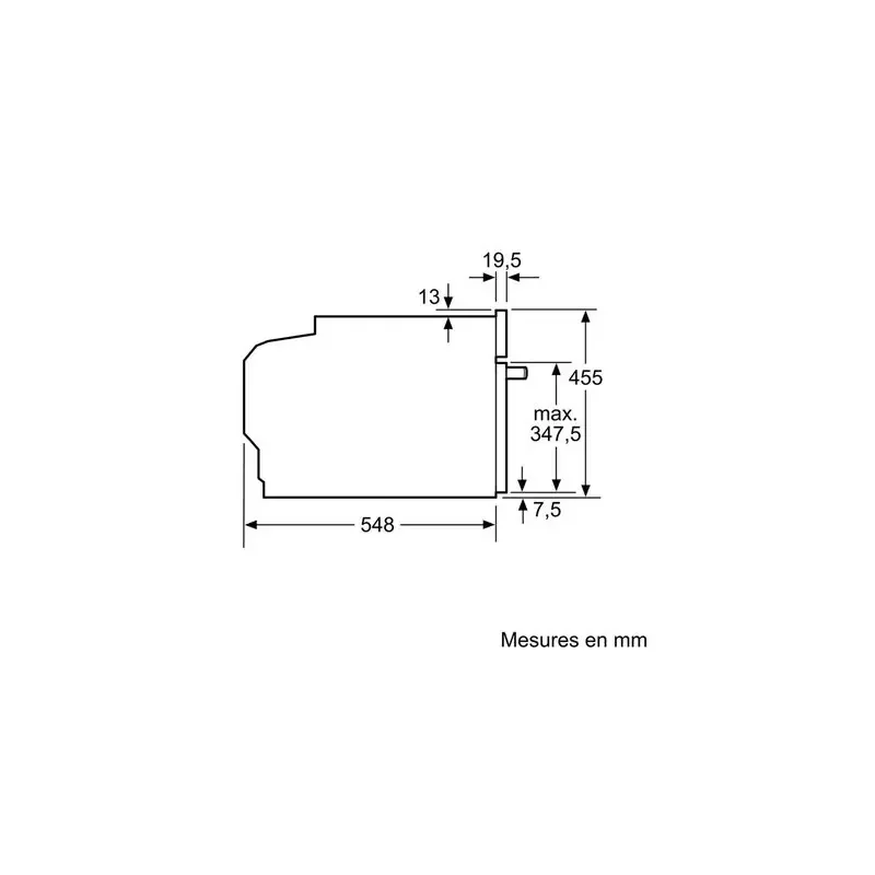 Four combiné mo intégrable 45l ecoclean inox/noir - bosch - cmg636bs1 — vue 4