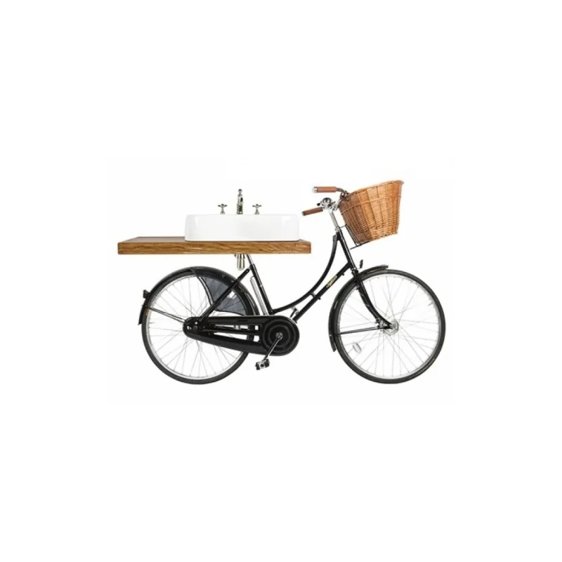 Lavabo bicyclette pashley avec étagère en bois — vue 2