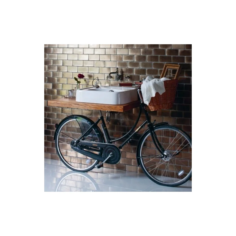 Lavabo bicyclette pashley avec étagère en bois