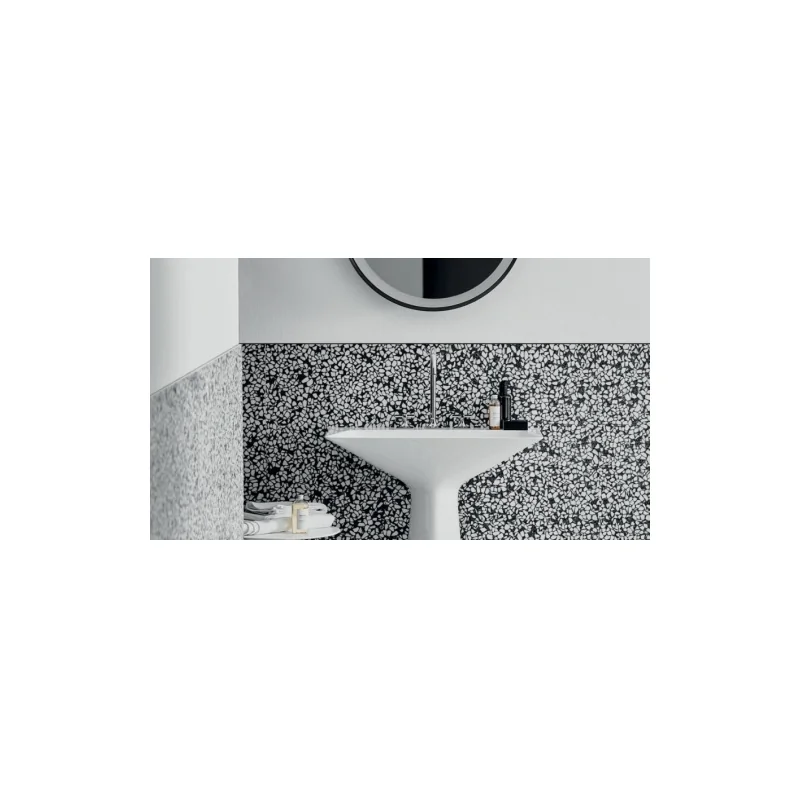 Lavabo monobloc tipo-z blanc brillant 3 trous de robinetterie — vue 6