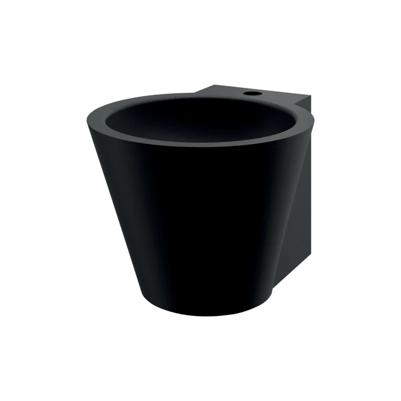 Lavabo suspendu en inox mini baila noir — vue 2