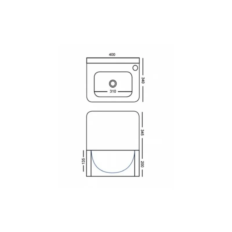 Lave-mains à commande fémorale premium — vue 2