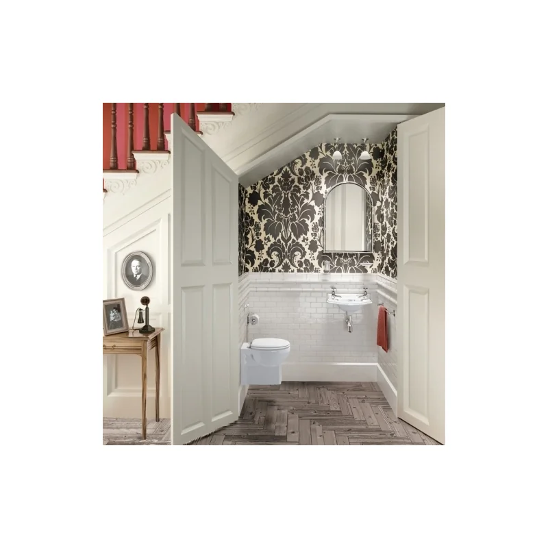 Lave-mains rétro arrondi burlington - 1 trou — vue 2