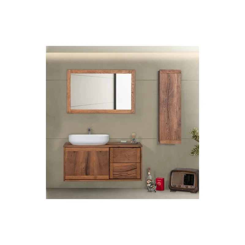 Meuble de salle de bains madia en bois recyclés