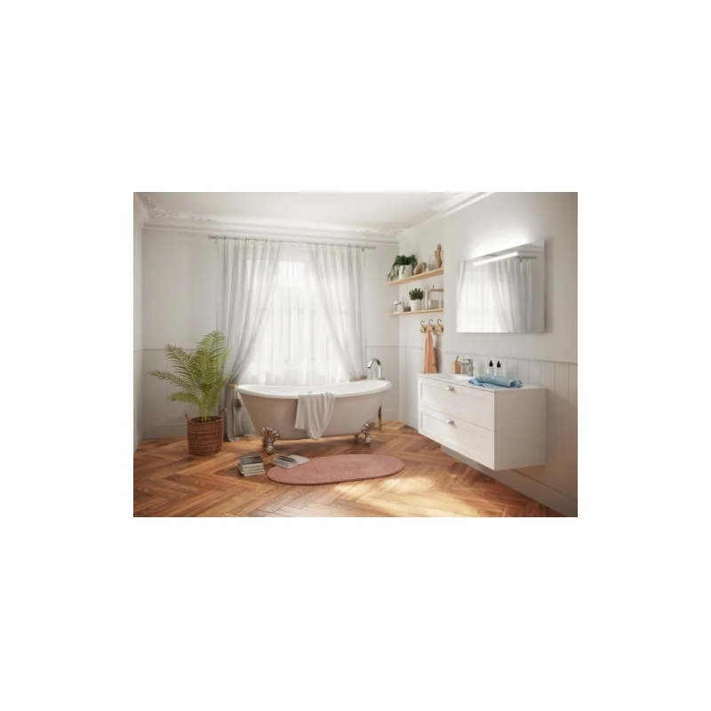 Meuble de salle de bains swing millésime blanc 120 cm — vue 2