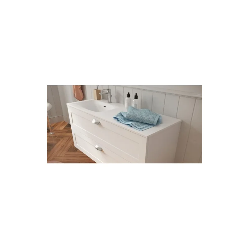 Meuble de salle de bains swing millésime blanc 120 cm — vue 3