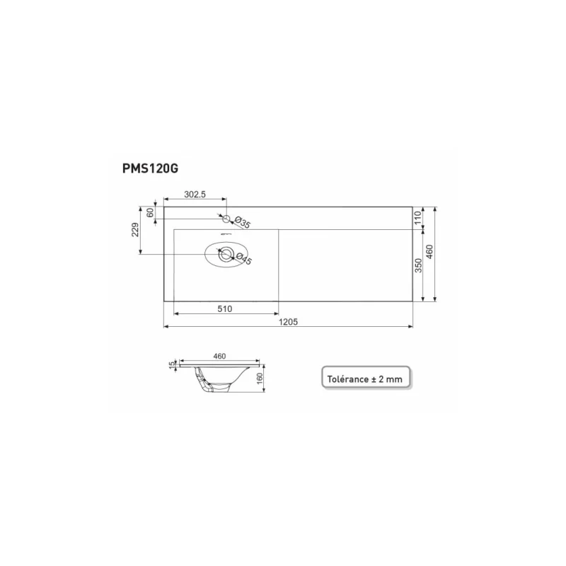 Meuble de salle de bains swing millésime blanc 120 cm — vue 7