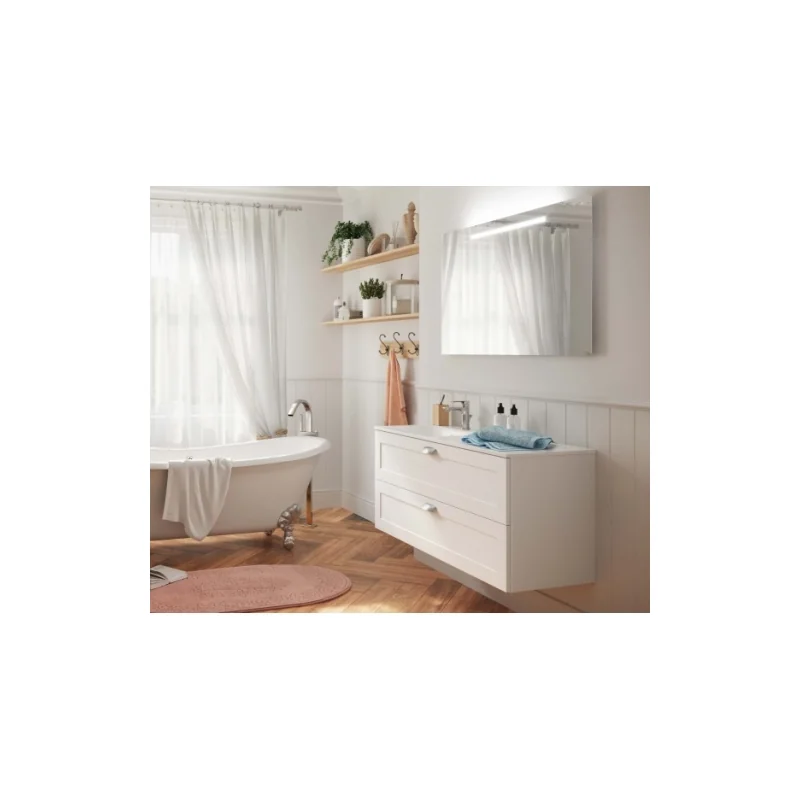 Meuble de salle de bains swing millésime blanc 120 cm