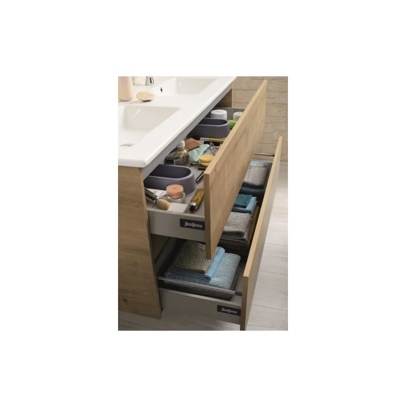 Meuble double vasque nolita chêne arlington 120cm - sans miroir — vue 2