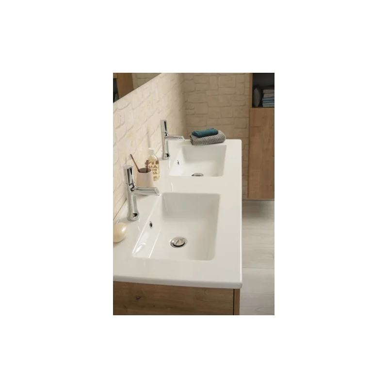 Meuble double vasque nolita chêne arlington 120cm - sans miroir — vue 4