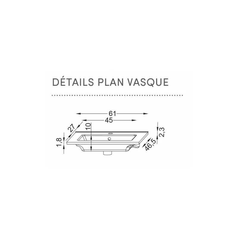 Meuble double vasque nolita gris béton 120cm - sans miroir — vue 7