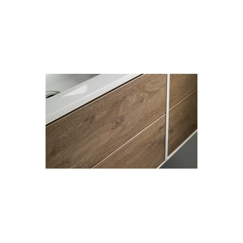 Meuble double vasque parigi 140 cm - mélaminé sherwood - compo15 — vue 6