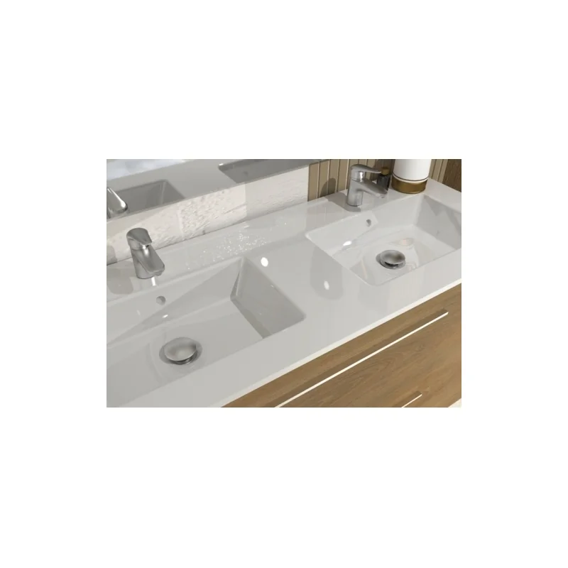 Meuble double vasque primaro chêne quebec 120 cm — vue 2