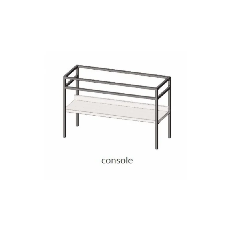 Meuble double-vasque steel 120 cm - acier noir + hêtre lamina naturel — vue 5