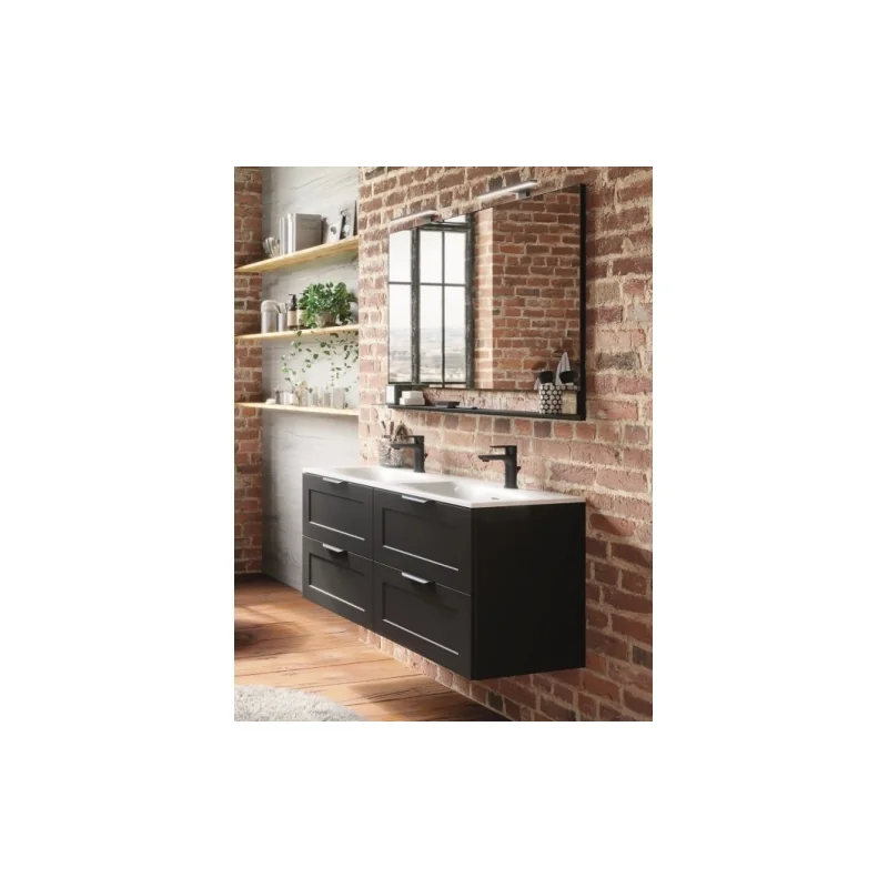 Meuble double vasque swing millésime noir 120cm
