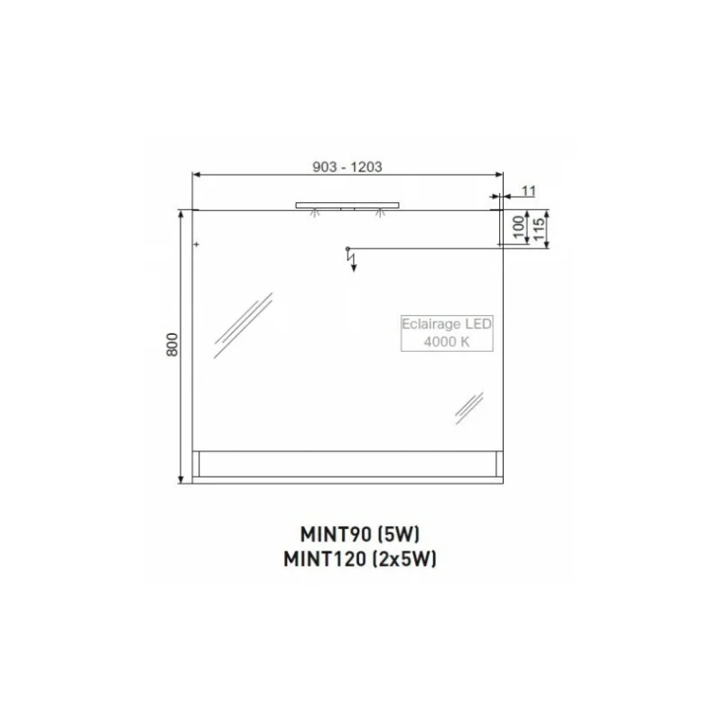 Meuble double vasque swing millésime noir 120cm — vue 3