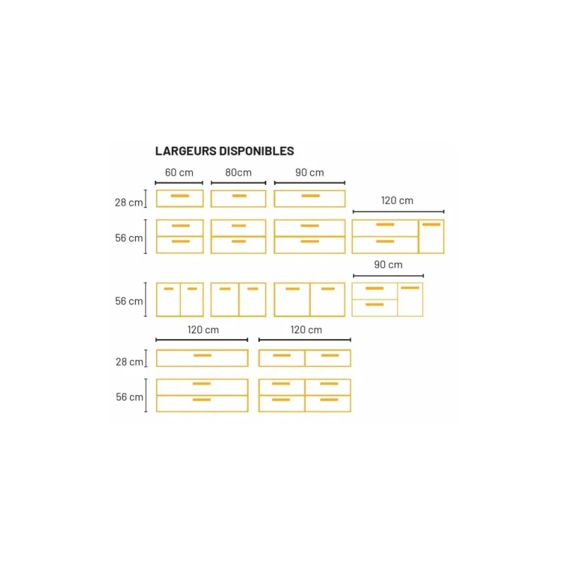 Meuble double vasque swing millésime noir 120cm — vue 5