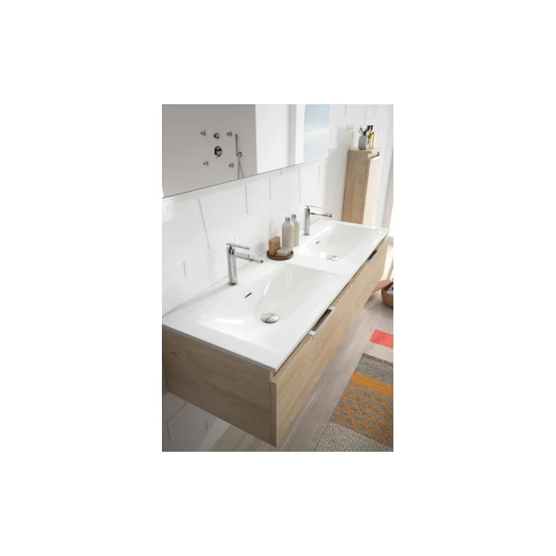 Meuble double vasque ten 120 cm chêne veiné milano — vue 2