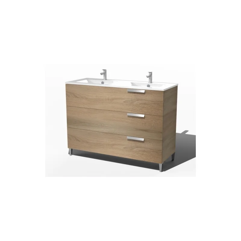 Meuble dv infini 3t 120cm canelle avec miroir kathy antibuée — vue 6