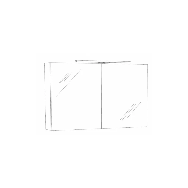 Meuble grande vasque swing 120 cm cristal blanc — vue 3