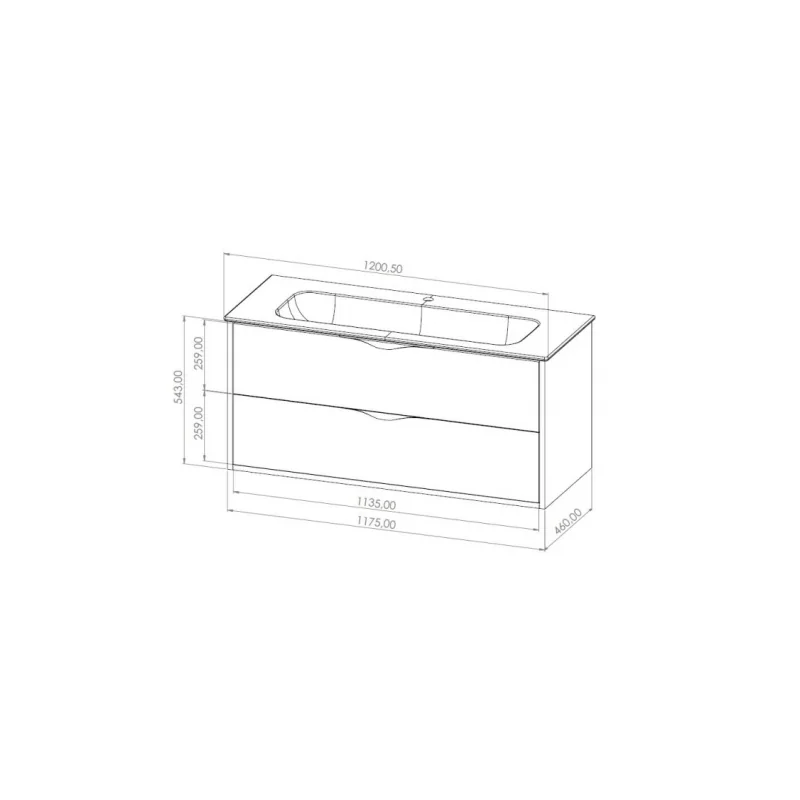 Meuble le french blanc chêne clair avec miroir antibuée 120cm — vue 8