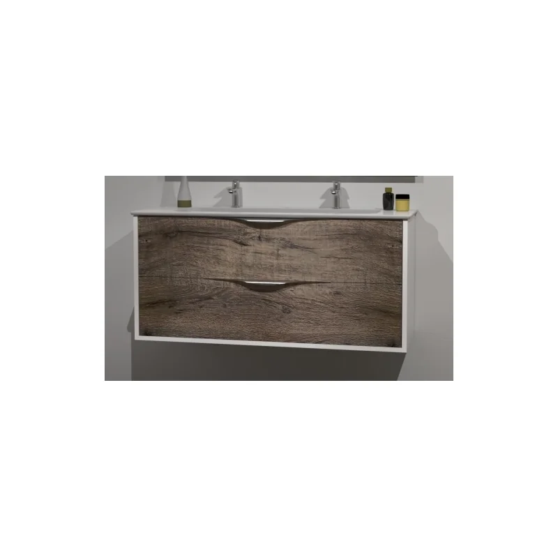 Meuble le french blanc pitaya avec miroir antibuée 120cm — vue 7