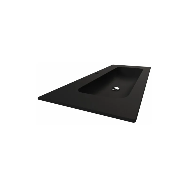 Meuble le french noir mat/pitaya avec miroir antibuée - 120cm — vue 4