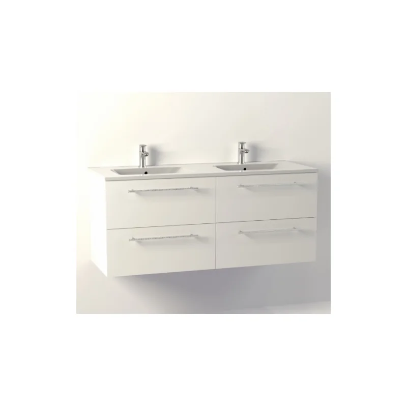 Meuble neptune blanc 120 cm - miroir slim — vue 4