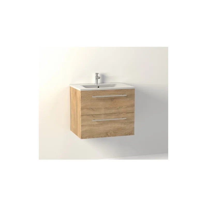 Meuble neptune bois clair 60 cm - miroir slim — vue 4