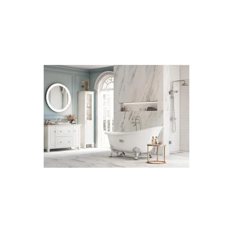 Meuble pour vasque à encastrer carmen blanc mat — vue 4