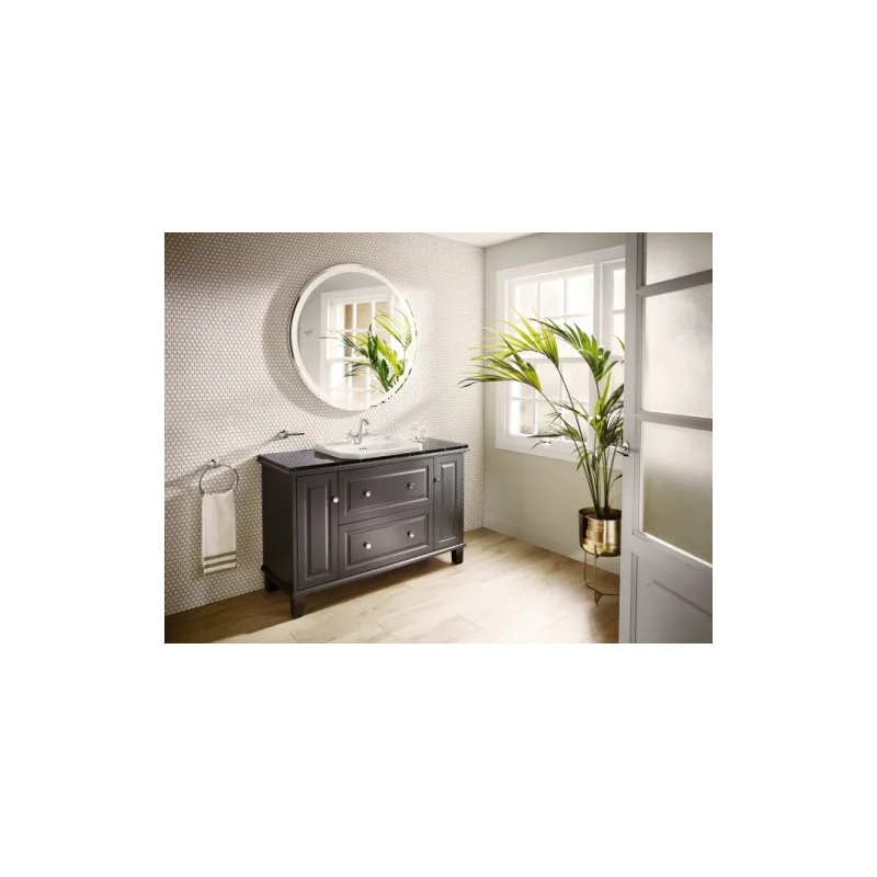 Meuble pour vasque à encastrer carmen gris sombre mat