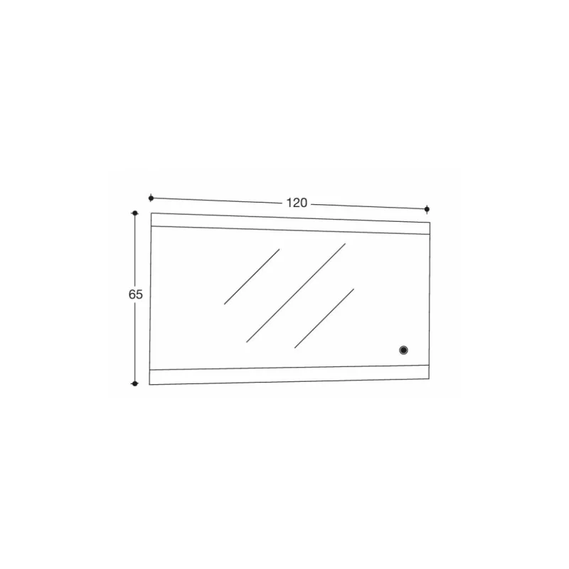 Meuble sdb suspendu roma bois et blanc - compo 10 — vue 7