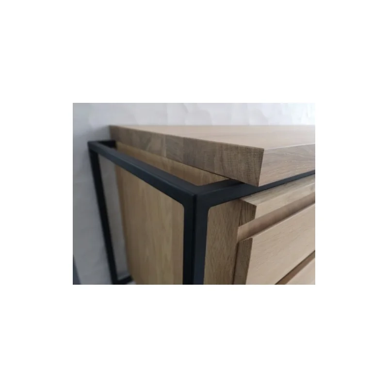 Meuble simple vasque belt 114 cm chêne massif — vue 11