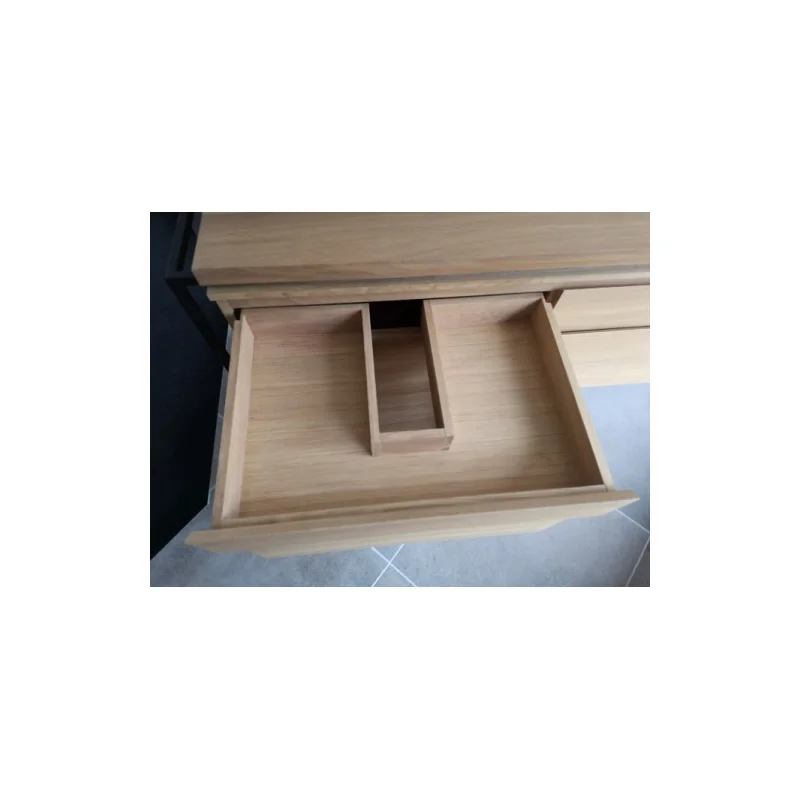 Meuble simple vasque belt 114 cm chêne massif — vue 9