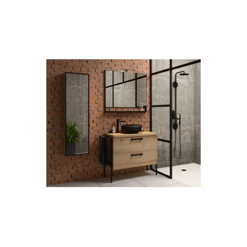 Meuble simple vasque fabrik 104 cm origine chêne brut