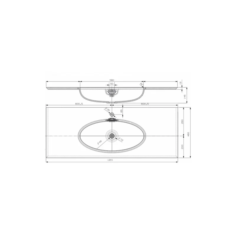 Meuble simple vasque oakwood 120 cm chêne clair — vue 5