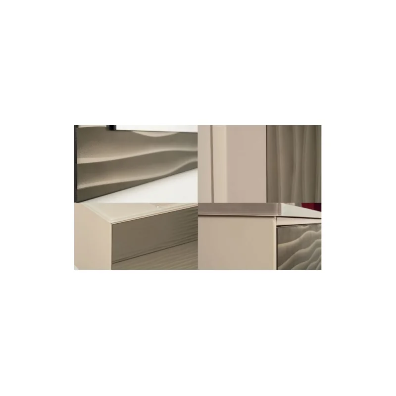 Meuble simple vasque parigi mirror crème rosé mat - compo 1 — vue 5