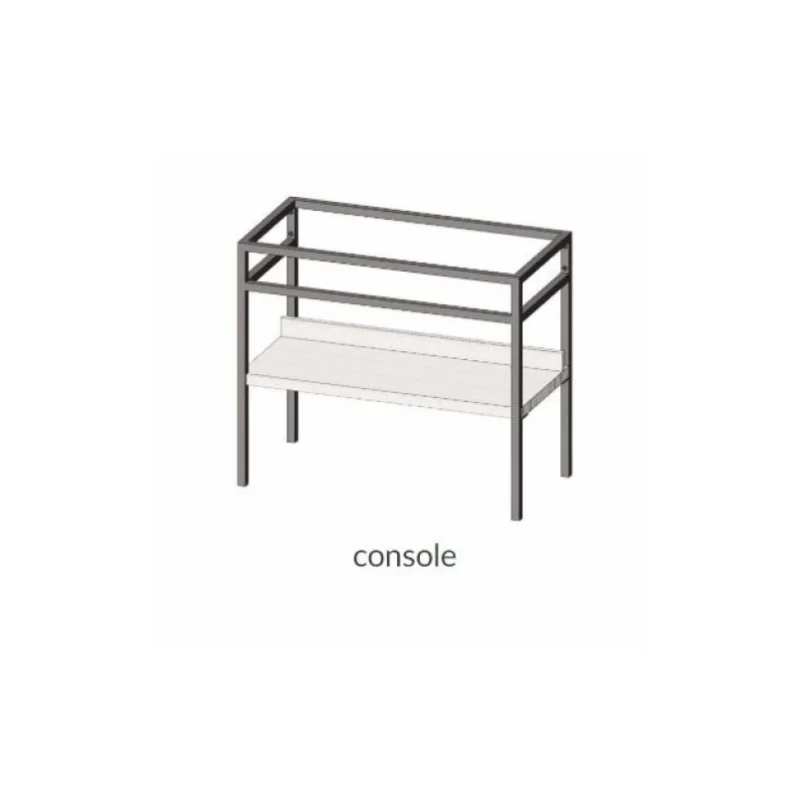Meuble simple vasque steel 100 cm - blanc mat et hêtre lamina foncé — vue 5