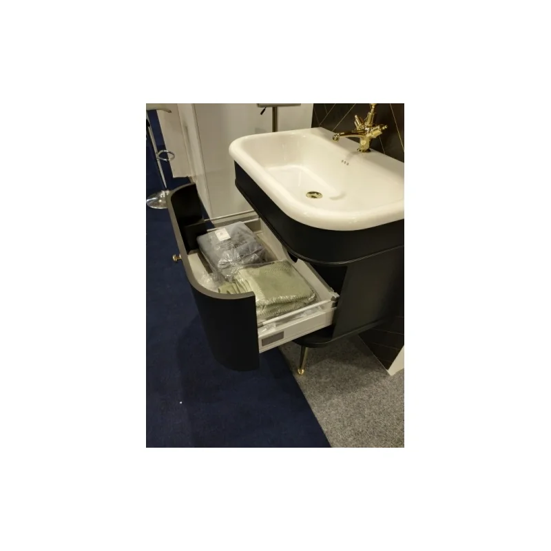 Meuble traditionnel moderne chalfont 55 cm noir mat — vue 3