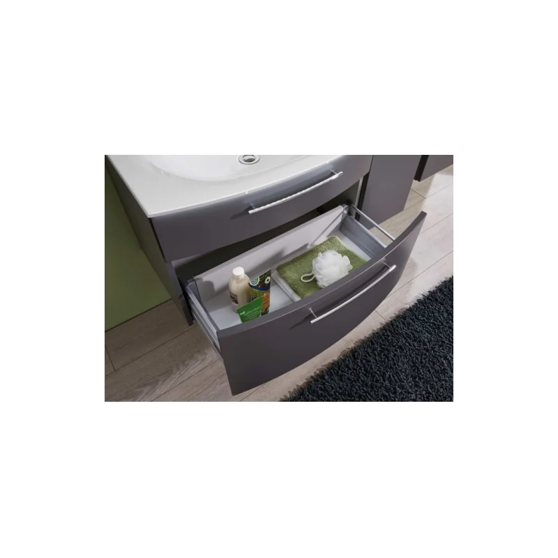 Meuble vasque lotus 100 cm quartz mat — vue 4