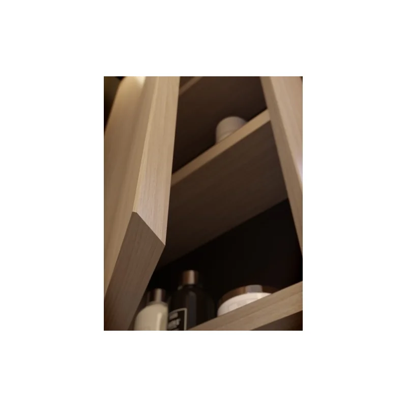 Mini salle de bains tiny 105 cm avec chauffage chêne massif — vue 5