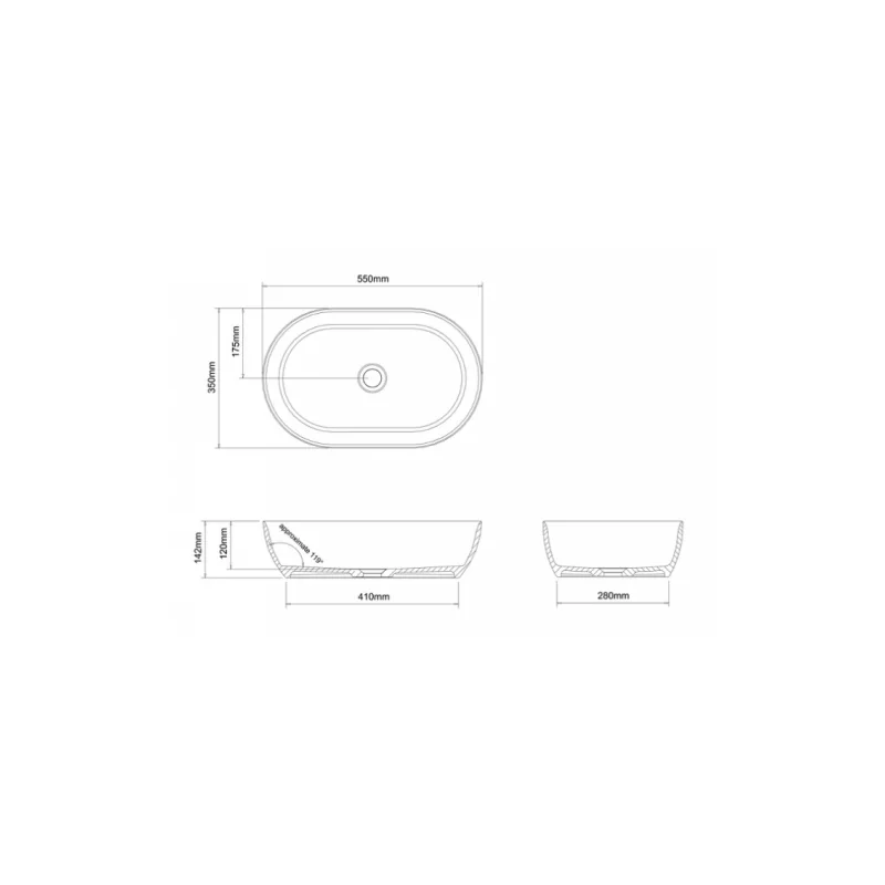 Vasque à poser clearwater formoso — vue 3