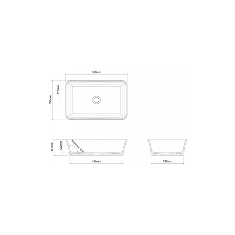 Vasque à poser clearwater palermo — vue 3