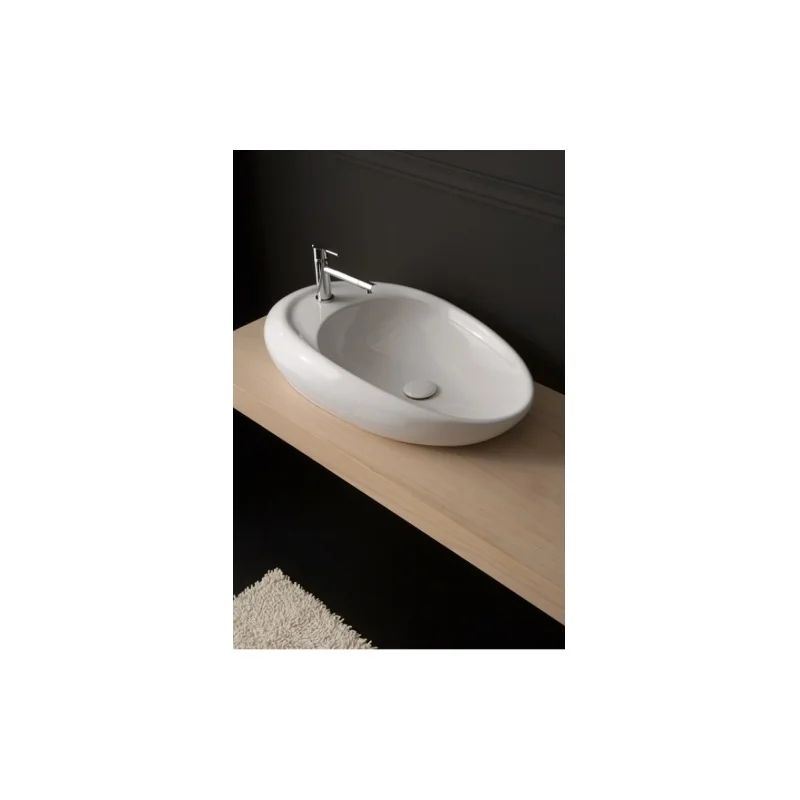 Vasque à poser moai 71/r blanche scarabeo 8602