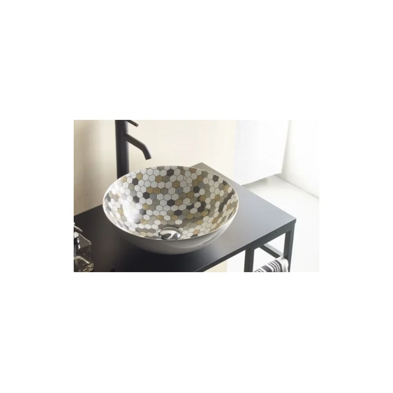 Vasque à poser new lys hexagon relieve — vue 3