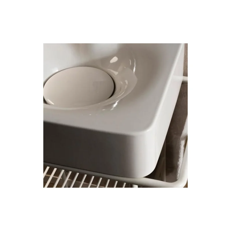 Vasque à poser ou suspendue fuji 50r - 1 trou de robinetterie — vue 2