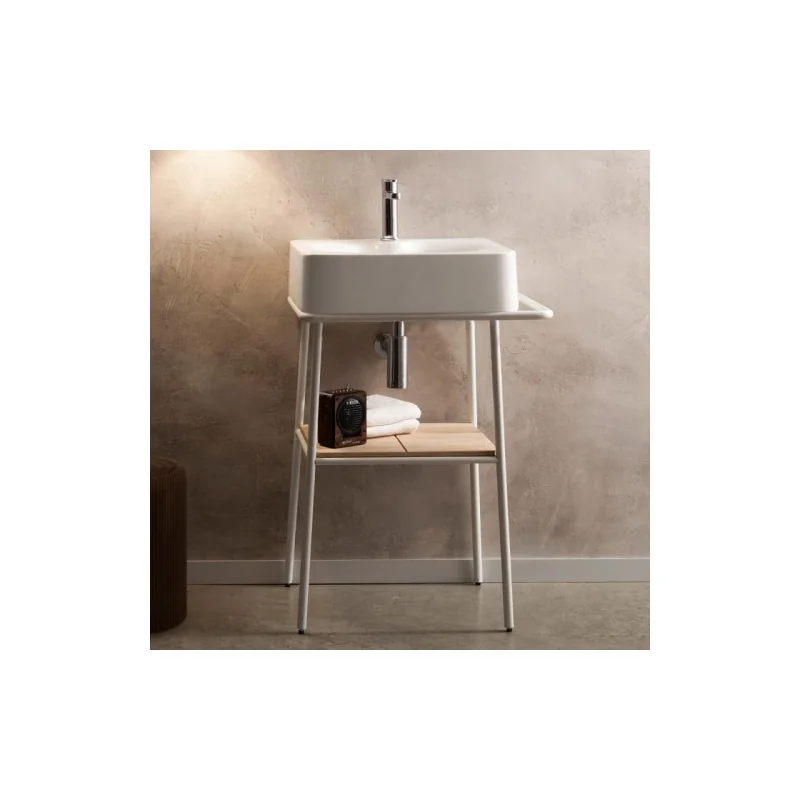 Vasque à poser ou suspendue fuji 50r - 1 trou de robinetterie — vue 5